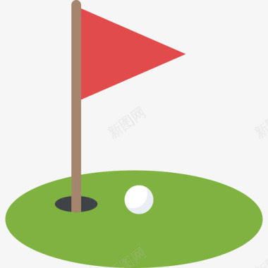 高尔夫旅游和场所2平坦图标图标