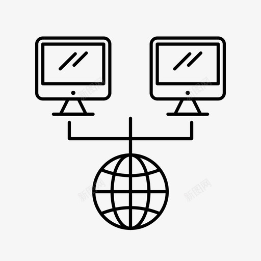 已连接系统lcd线路图标svg_新图网 https://ixintu.com lcd 已连接系统 线路图标