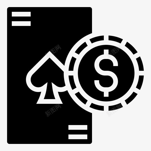赌场卡片赌博图标svg_新图网 https://ixintu.com 卡片 游戏 美国符号符号符号 赌博 赌场 金钱