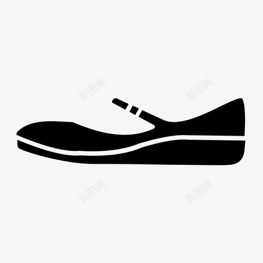 平底鞋皮鞋女鞋图标svg_新图网 https://ixintu.com 女鞋 平底鞋 皮鞋 鞋系列