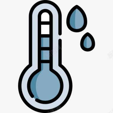 温度计天气164线性颜色图标图标