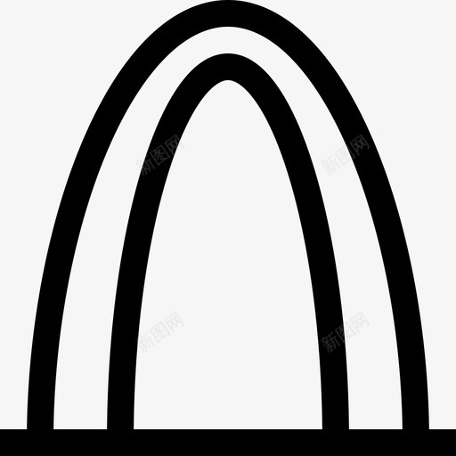 GatewayArch美国2线性图标svg_新图网 https://ixintu.com GatewayArch 线性 美国2