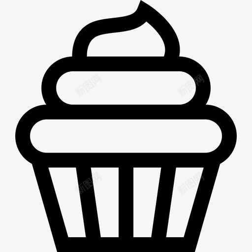 纸杯蛋糕面包店60直系图标svg_新图网 https://ixintu.com 直系 纸杯蛋糕 面包店60