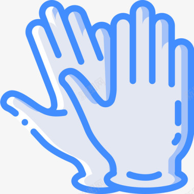 手套mobicons9蓝色图标图标