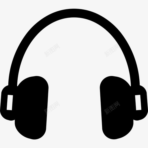 耳机电子产品小工具图标svg_新图网 https://ixintu.com 小工具 小工具实心图标 技术 电子产品 耳机 音乐