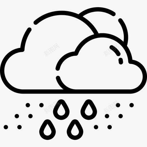 雨159号天气线性图标svg_新图网 https://ixintu.com 159号天气 线性 雨
