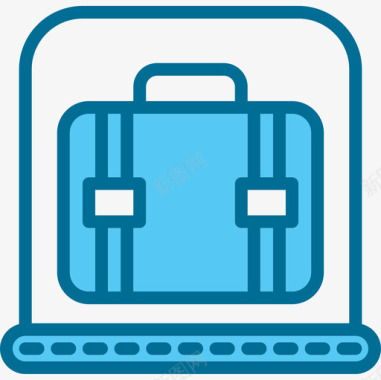 行李酒店和旅行4蓝色图标图标