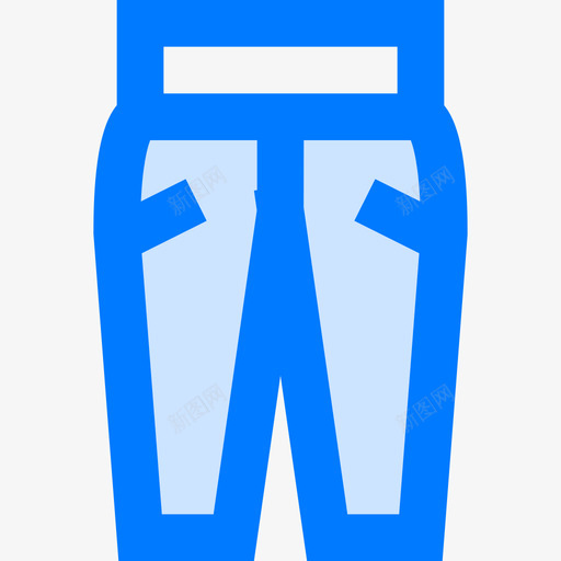 牛仔裤衣服75蓝色图标svg_新图网 https://ixintu.com 牛仔裤 蓝色 衣服75