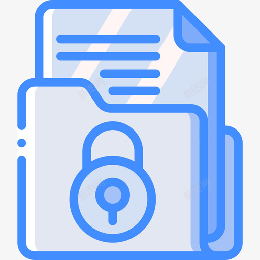 文件夹数据安全9蓝色图标svg_新图网 https://ixintu.com 数据安全9 文件夹 蓝色