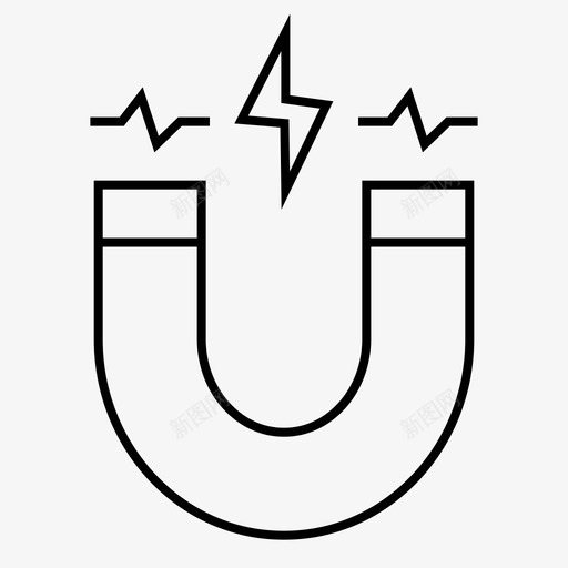 磁铁电池能量图标svg_新图网 https://ixintu.com 充电 电池 电源 磁铁 能量