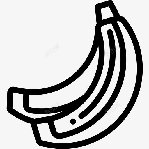 香蕉纯素食品2直系图标svg_新图网 https://ixintu.com 直系 纯素食品2 香蕉