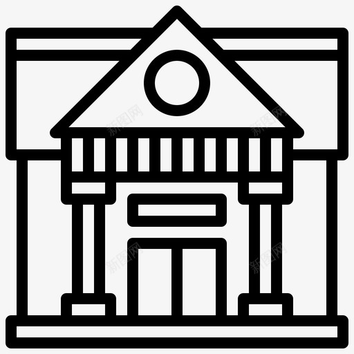 博物馆建筑与城市银行图标svg_新图网 https://ixintu.com 博物馆 寺庙 建筑 建筑与城市 考古概况 银行