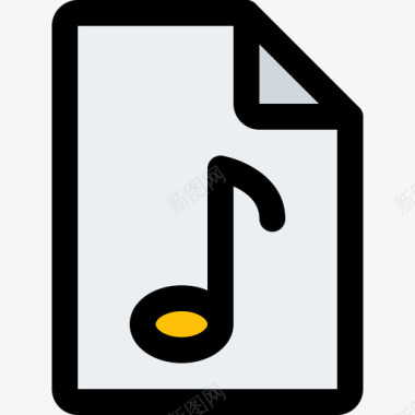 音频文件音乐41线性颜色图标图标