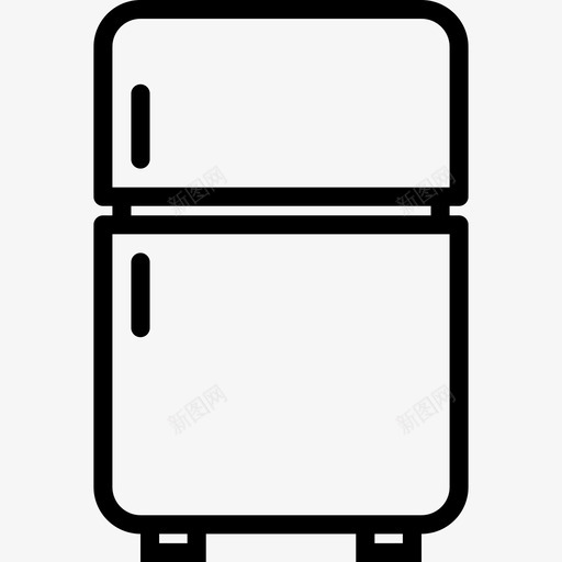 冰箱家具和家用13线性图标svg_新图网 https://ixintu.com 冰箱 家具和家用13 线性