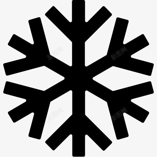 雪雪花冬天图标svg_新图网 https://ixintu.com 元素实心图标 冬天 雪 雪花
