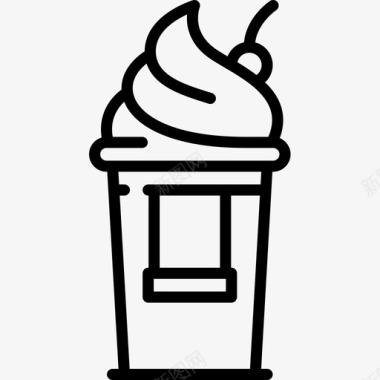 商店冰淇淋店10直线图标图标