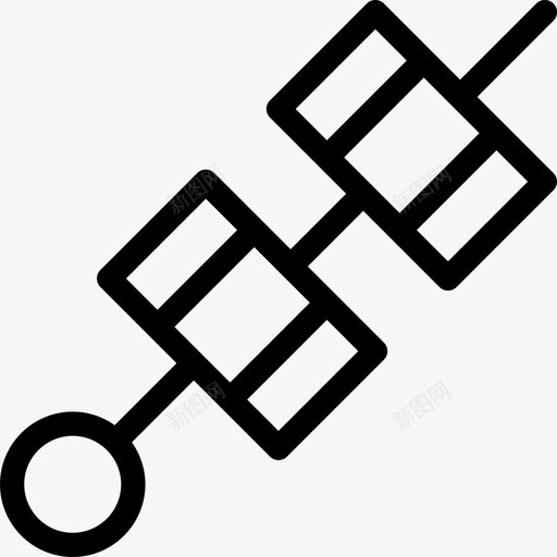 烤肉串烤架2线状图标svg_新图网 https://ixintu.com 烤架2 烤肉串 线状