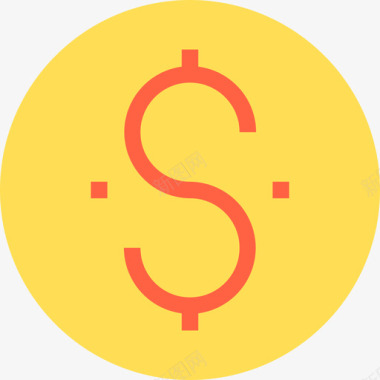 美元箭头和用户界面2扁平图标图标