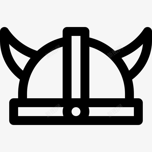 北欧海盗头盔文献10直线图标svg_新图网 https://ixintu.com 北欧海盗头盔 文献10 直线