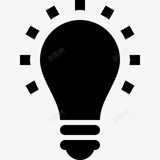 照明灯泡灯丝电源图标svg_新图网 https://ixintu.com 对象实体图标 技术 灯丝 照明灯泡 电源