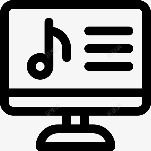 线性音乐10电脑商店图标svg_新图网 https://ixintu.com 10电脑商店 线性音乐