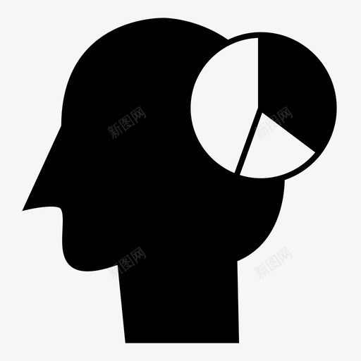 图表生意头图标svg_新图网 https://ixintu.com 人 人的头脑 图表 头 头脑 生意