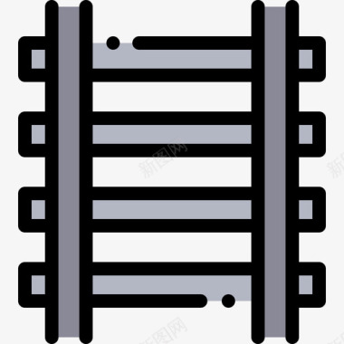 轨道火车站2线颜色图标图标