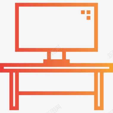 电视桌家用家具7渐变图标图标