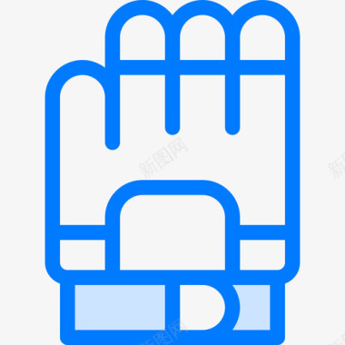 手套曲棍球5蓝色图标图标