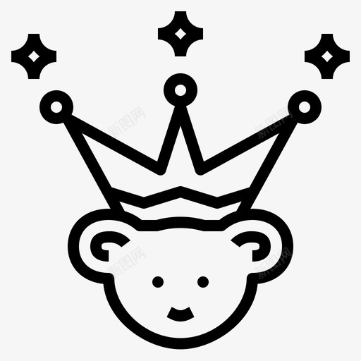 皇冠帝国帽子图标svg_新图网 https://ixintu.com 国王 帝国 帽子 派对 生日和派对大纲 皇冠