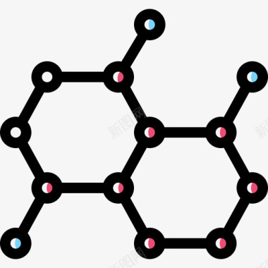 分子疯狂科学7颜色省略图标图标