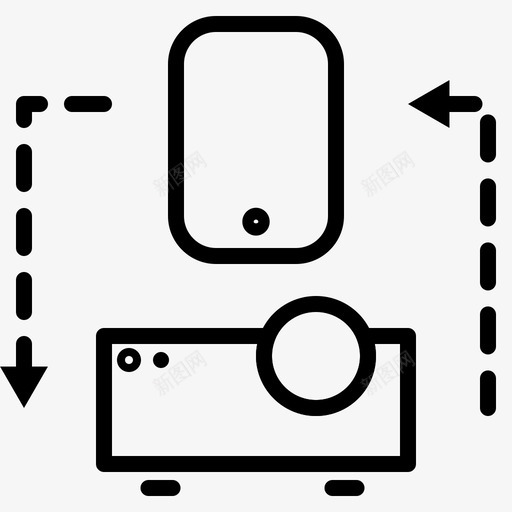 将电话连接到投影仪插件智能手机图标svg_新图网 https://ixintu.com 将电话连接到投影仪 插件 智能手机 连接设备1