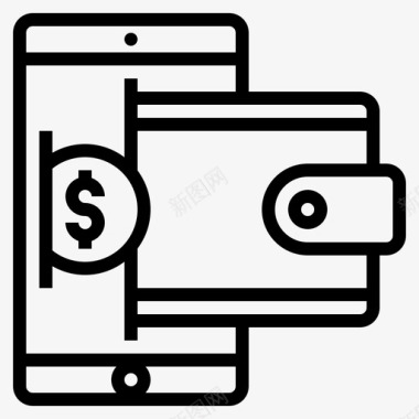 钱包数码电子商务图标图标