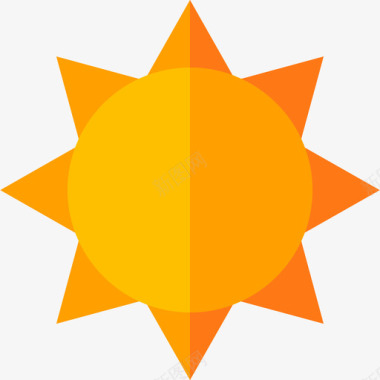 太阳太空80度平的图标图标