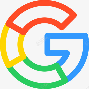 谷歌谷歌套房7线性颜色图标图标