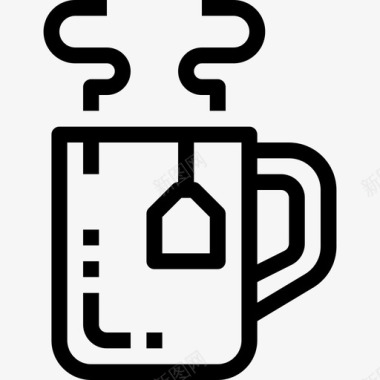 茶食物和饮料13线性图标图标