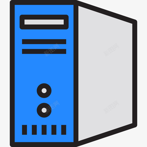 Cpu塔计算机硬件线颜色图标svg_新图网 https://ixintu.com Cpu塔 线颜色 计算机硬件