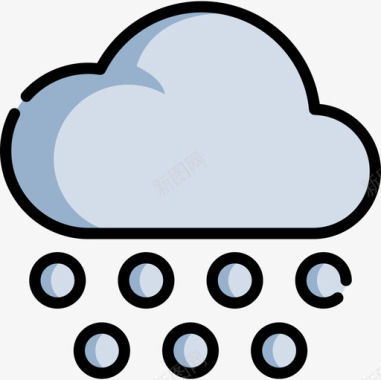 冰雹天气164线性颜色图标图标
