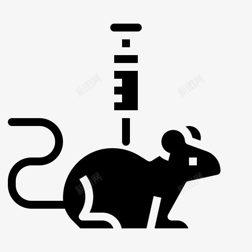 老鼠动物动物实验图标svg_新图网 https://ixintu.com 动物 动物实验 实验室 教育 科学 老鼠