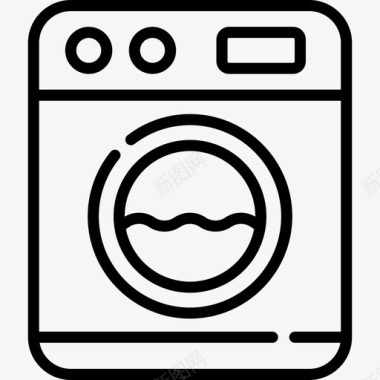 洗衣机家用9直线型图标图标