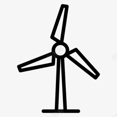 风能生态电力图标图标