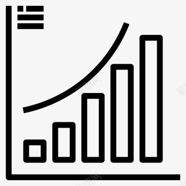 柱状图业务245线性图标图标