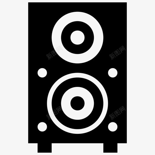 扬声器音响系统声音图标svg_新图网 https://ixintu.com 响应用户界面UI矢量图标 声音 扬声器 音响系统 音量