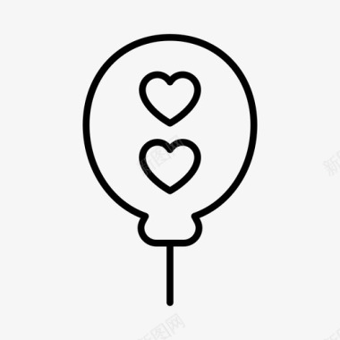 气球约会爱情图标图标