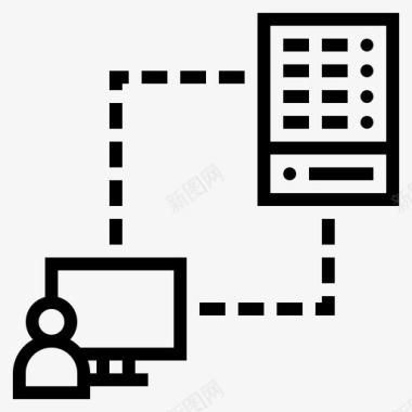 服务器客户端连接开发图标图标