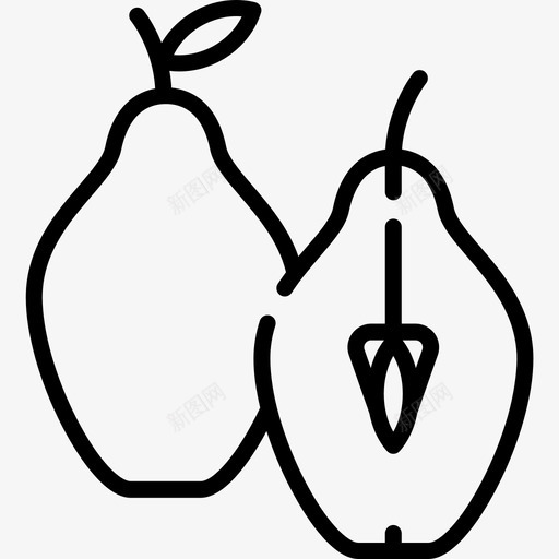 木瓜水果和蔬菜13直系图标svg_新图网 https://ixintu.com 木瓜 水果和蔬菜13 直系