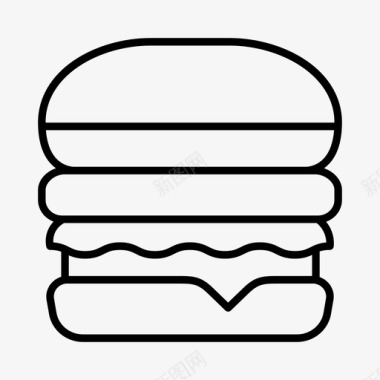 汉堡快餐外卖图标图标