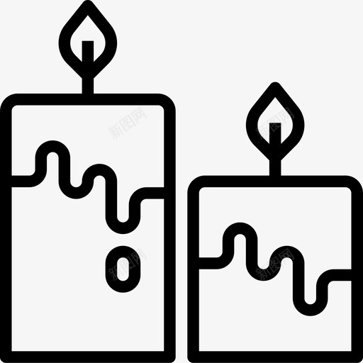 蜡烛燃烧圣诞节图标svg_新图网 https://ixintu.com 万圣节 圣诞节 情人节 燃烧 蜡烛
