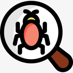 服务中心营销40Bug数字营销40线性颜色图标高清图片