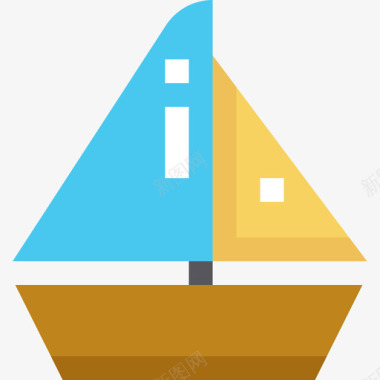 帆船旅行159扁平图标图标